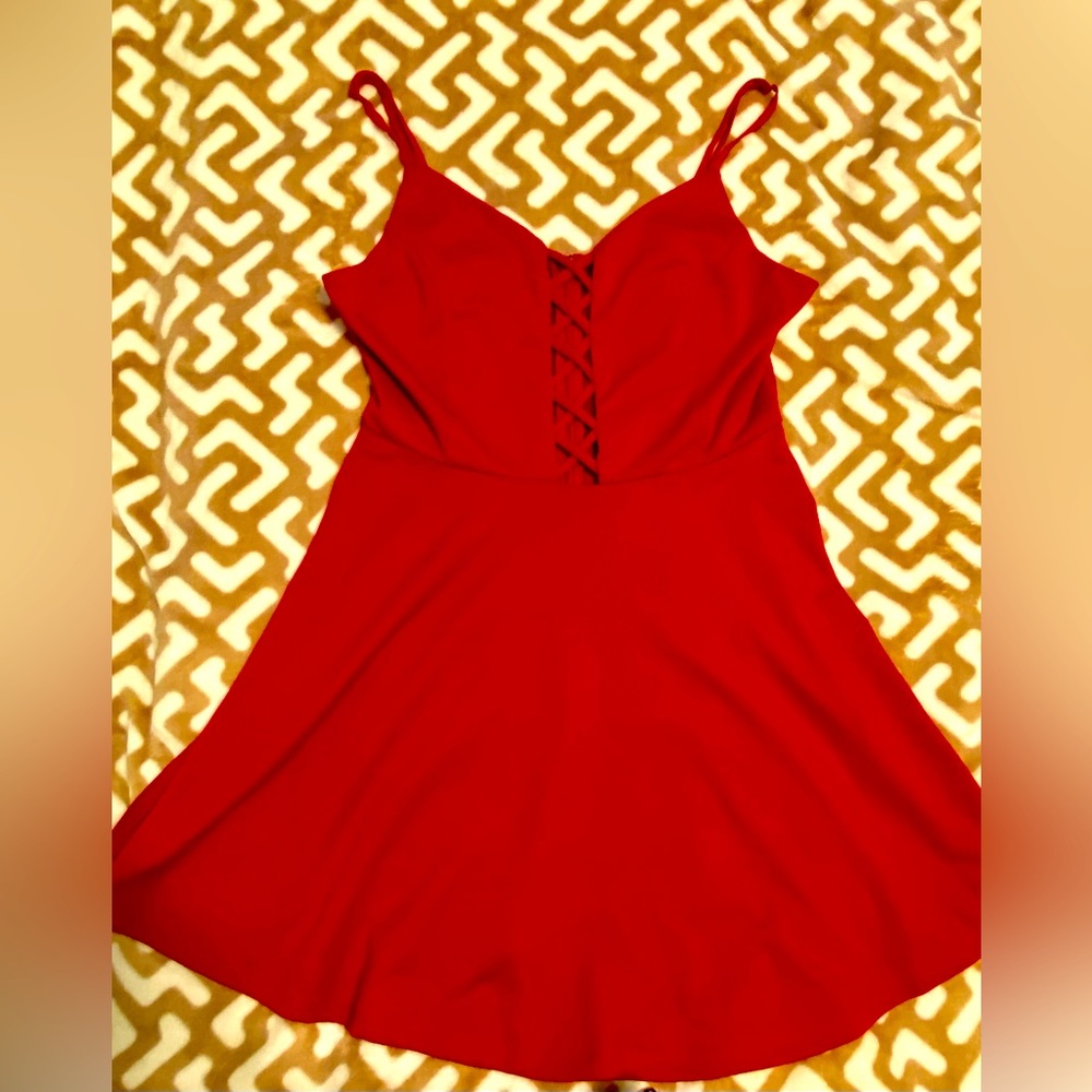 EUC Red Skater Dress